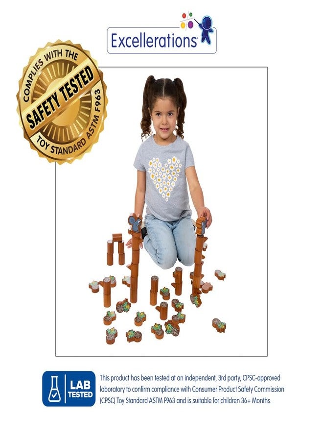 Excellerations Tree and Squirrel Blocks Toy for Kids and Young Learners, Set of 46 - Image 2